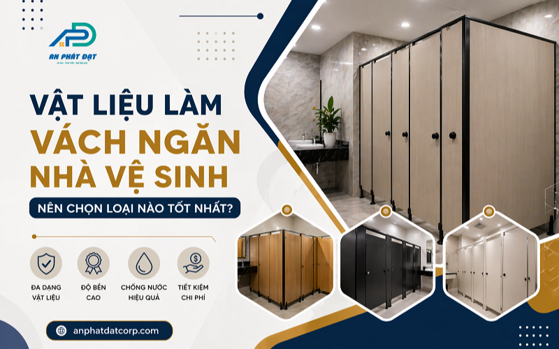 Vật liệu làm vách ngăn nhà vệ sinh: Nên chọn loại nào tốt nhất?