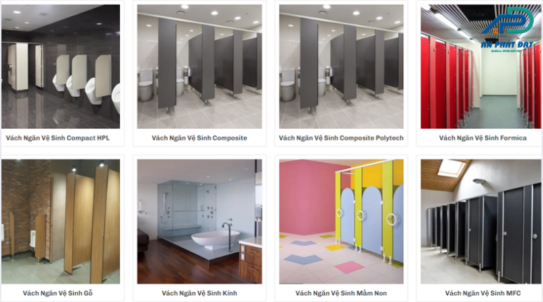 Thi công vách ngăn vệ sinh