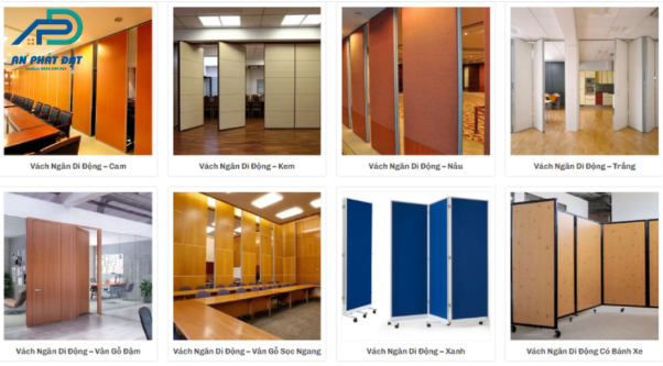 Các loại vách ngăn di động đã thi công