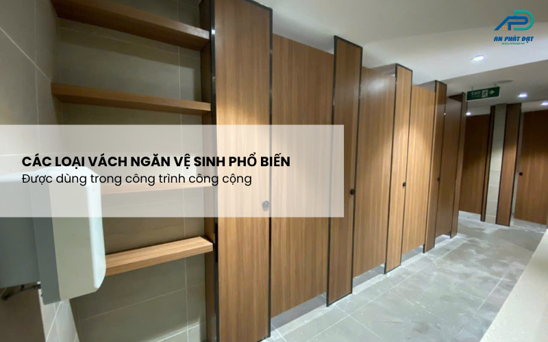Các loại vách ngăn vệ sinh phổ biến Được dùng trong công trình công cộng