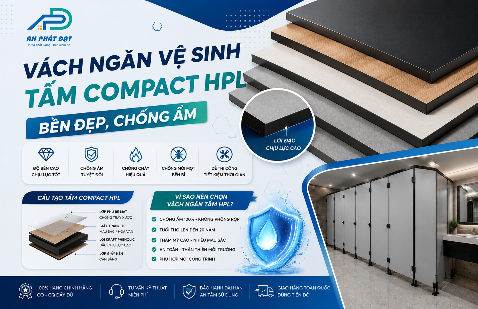 Vách ngăn vệ sinh HPL
